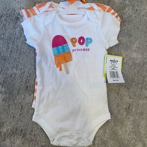 Kohl's White and Multicolor 'Pop Princess' Bodysuit